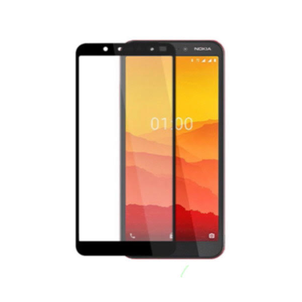 Nokia C1 Full Glue Tempered Glass Screen Protector