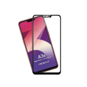 Oppo A3s Full Glue Tempered Glass Screen Protector