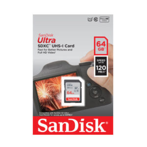 SanDisk Ultra 64GB SDXC 120 MBS UHS-I Memory Card