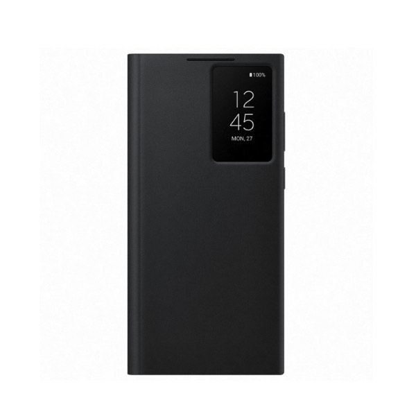 Samsung Clear View Cover For Galaxy S22 Ultra (Original) - Black