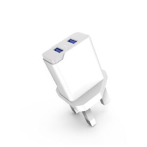 Aspor A823 Dual USB 2.4A IQ Fast Charging Home Charger with LED Blue Light Indicator