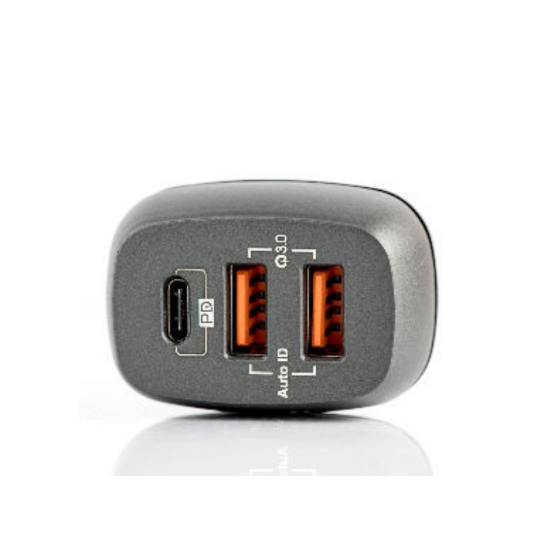 Dual USB Car Charger, PD Charging, USB Type C & USB Type A