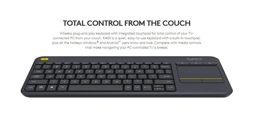 Logitech K400 Plus Wireless Keyboard with Built-In Touchpad - OTC.LK