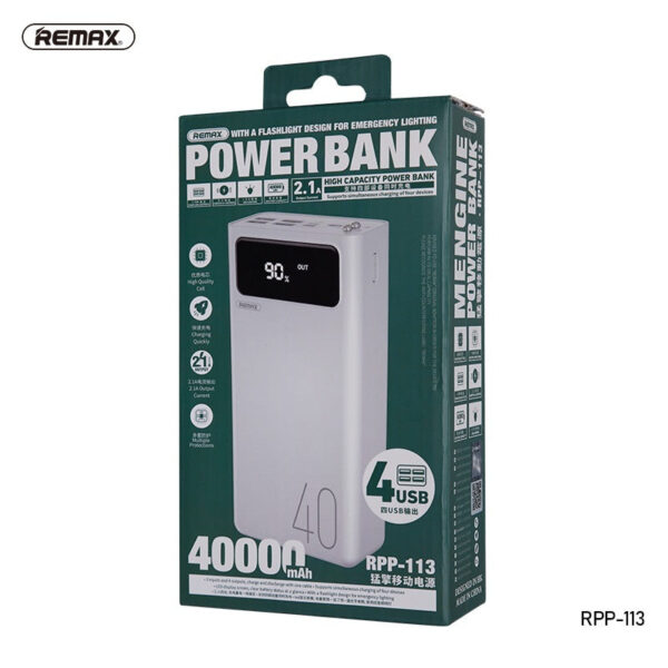 Remax RPP-113 40000mAh LED Power Bank Mengine Series