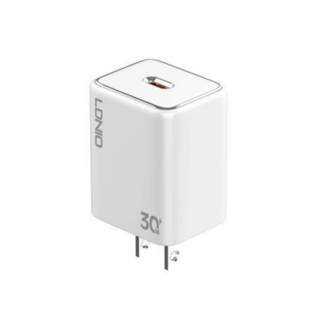 LDNIO A1508C 30W PD USB Type-C Wall Charger – US Plug with Type-C to Type-C & Type-C to Lightning Cable