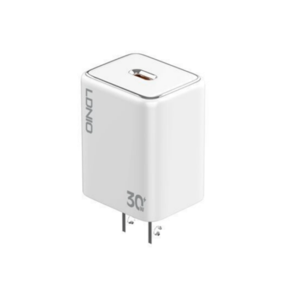 LDNIO A1508C 30W PD USB Type-C Wall Charger – US Plug with Type-C to Lightning Cable in Sri Lanka