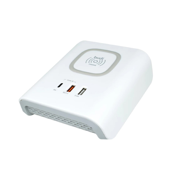 Budi 18W Wireless Phone Charger With Multi-Port Charging Station | M8J027T