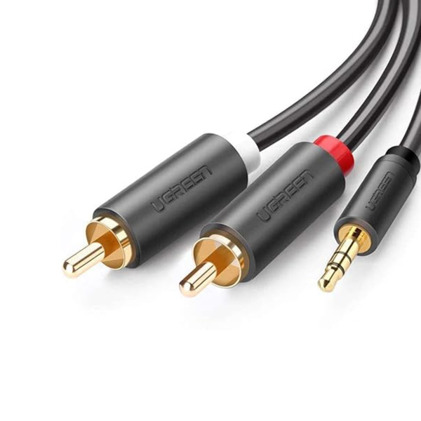 UGreen 10510 3.5mm male to 2RCA Male Cable 2M - Gray
