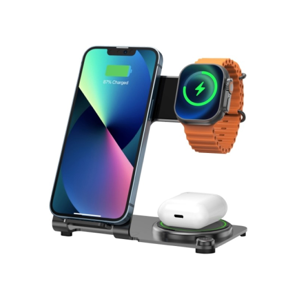 WiWU Wi-W005 Power Air 3 in 1 15W Wireless Charger