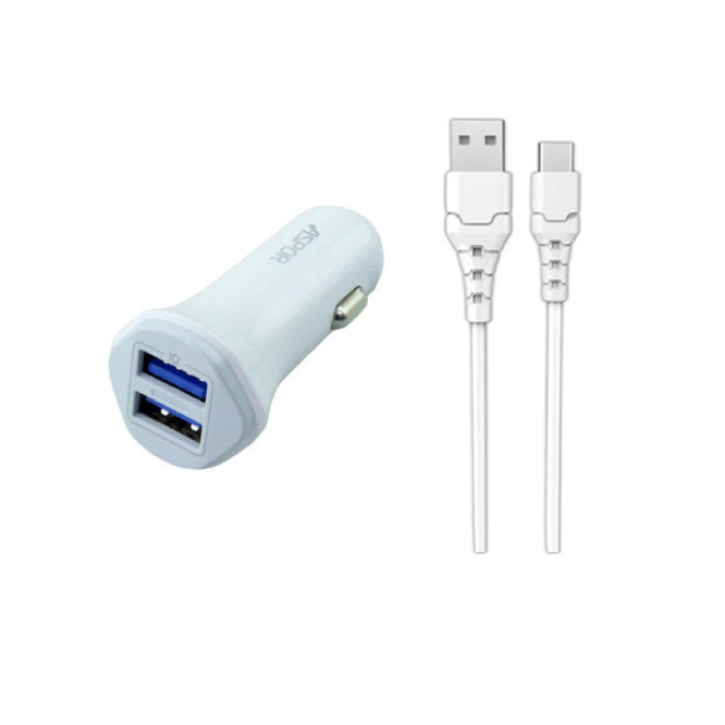 Aspor A903 2 USB Type C Combo Car Charger
