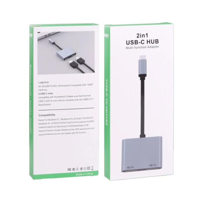 Multi Function Adapter MST 2 in 1 USB-C Hub Multi-function Adapter - OTC.LK