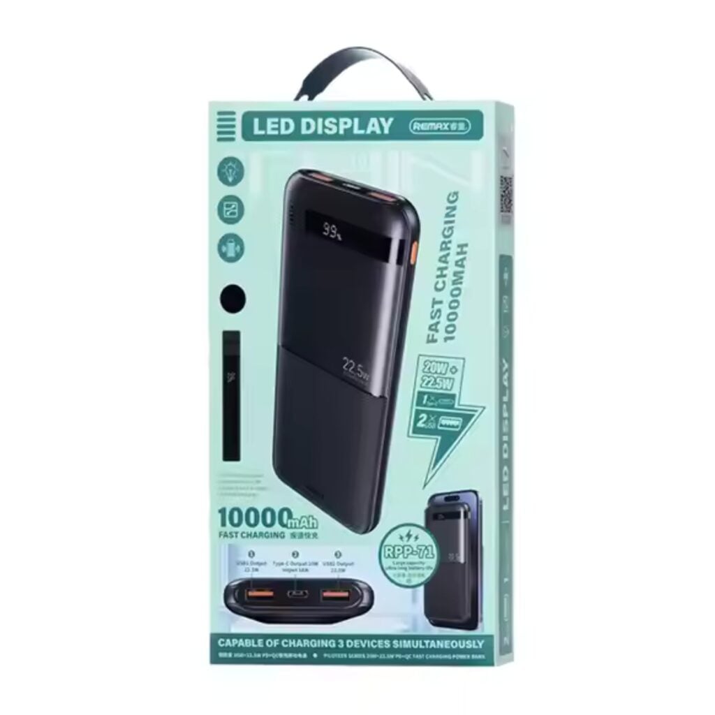 Remax RPP-72 22.5w 20000mAh Powerbank Black - OTC.LK