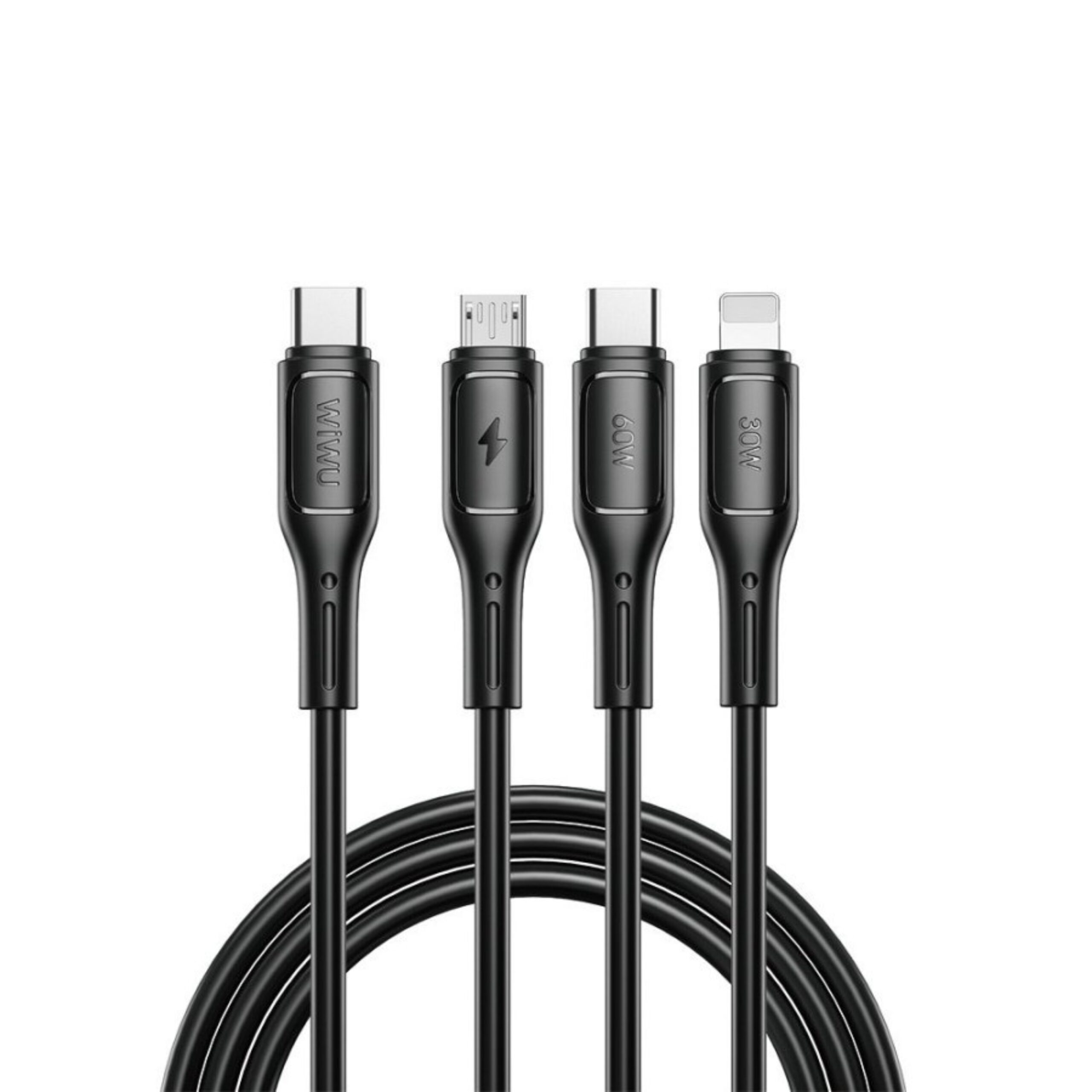 WiWU Starlink Wi-C046E 3in1 USB-C to USB-C, Micro USB, Lightning 60W 1.2m Cable