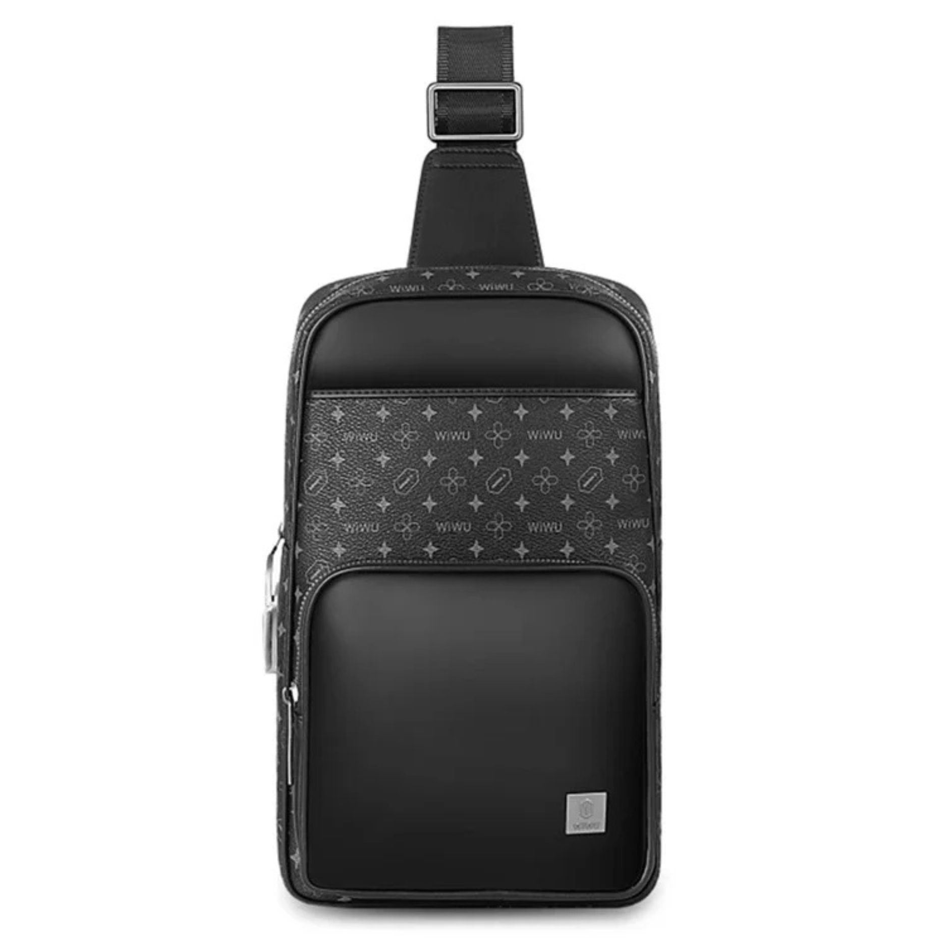 Wiwu Master Fingerprint Lock Crossbody Bag Black 37left.lk