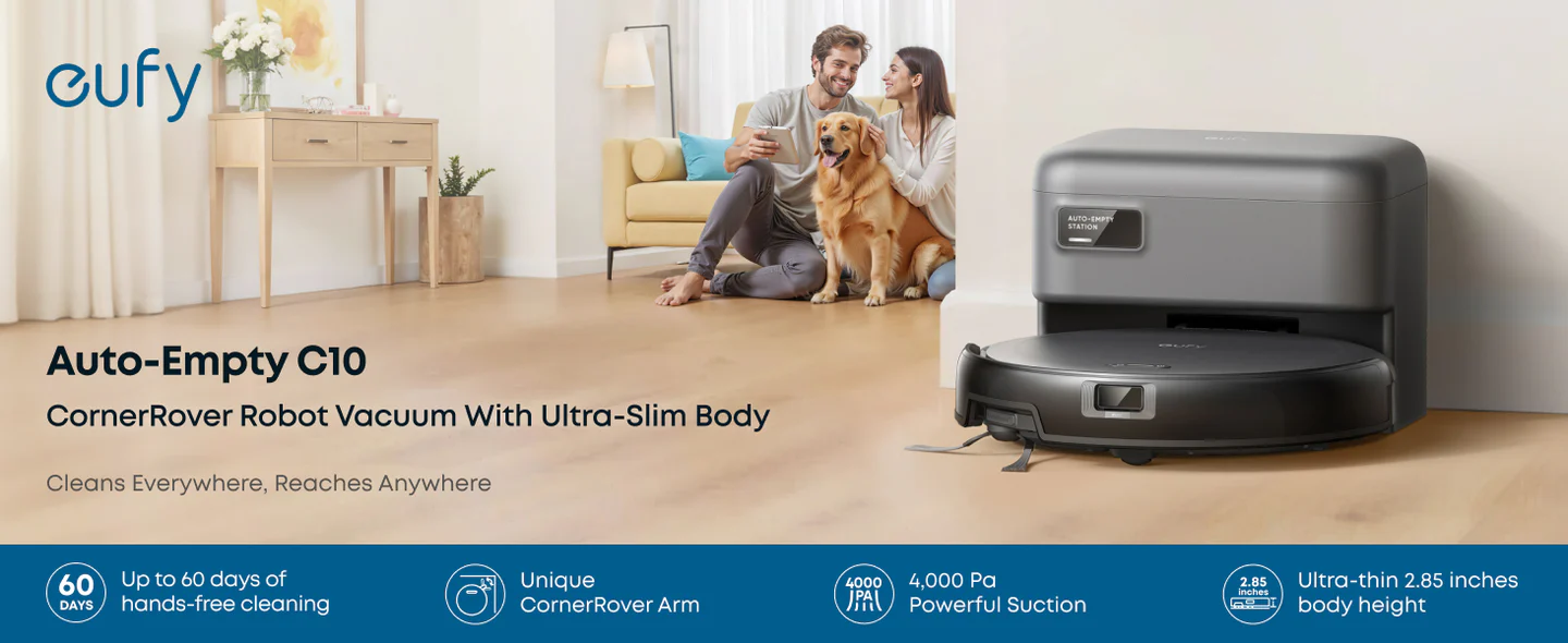 Anker Eufy C10 Robot Vacuum Auto-Empty | Smart Self-Cleaner