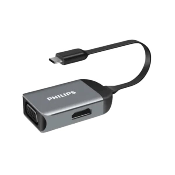 PHILIPS SWR1607AM USB-C to HDMI + VGA Multiport Adapter