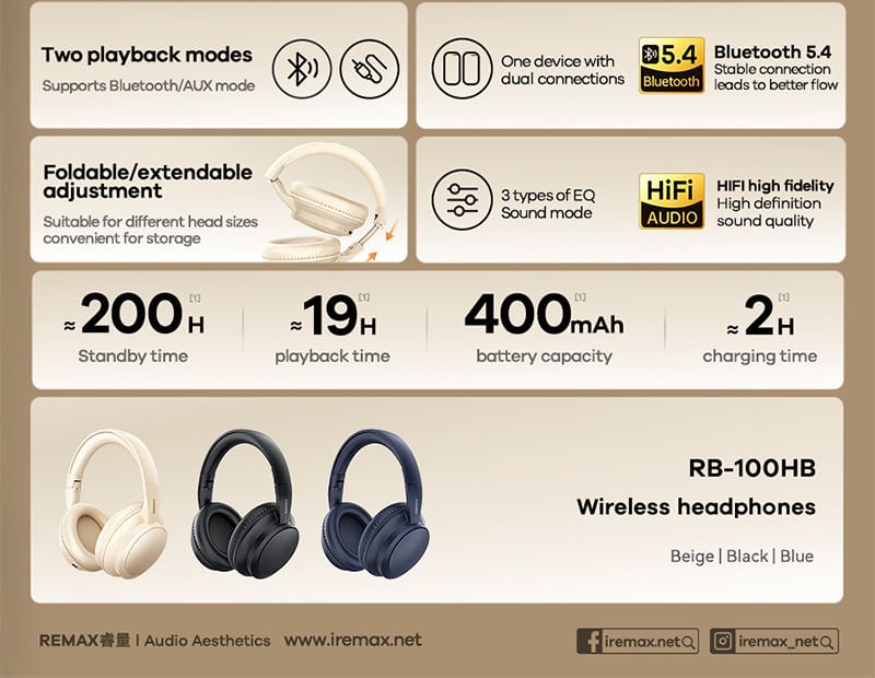 Foldable travel headphone