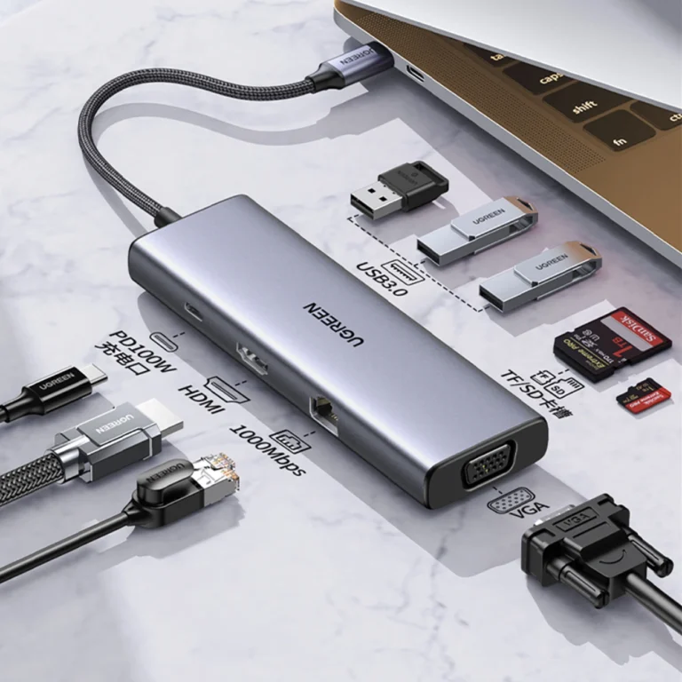 Multi Function Adapter UGREEN 9-in-1 USB-C Hub with HDMI, PD Charging & Ethernet
