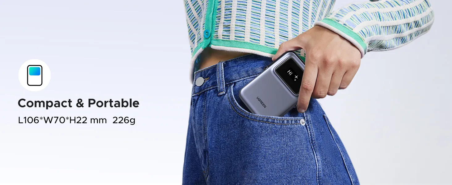 Compact travel friendly wireless battery pack