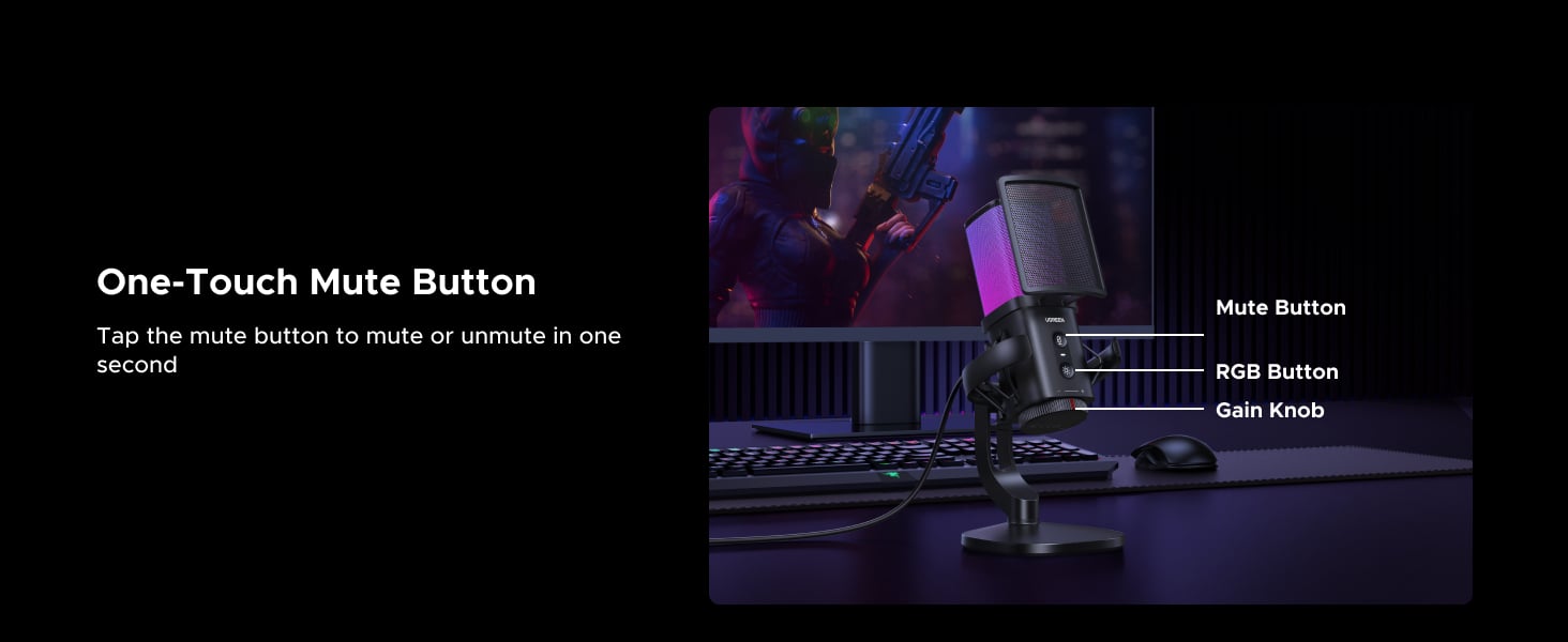 USB recording mic with stand