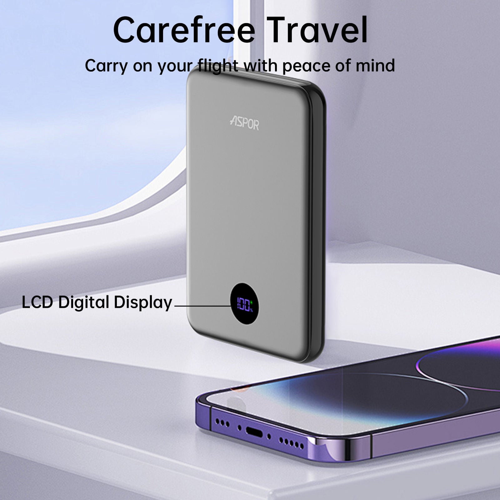 Portable magsafe compatible charger