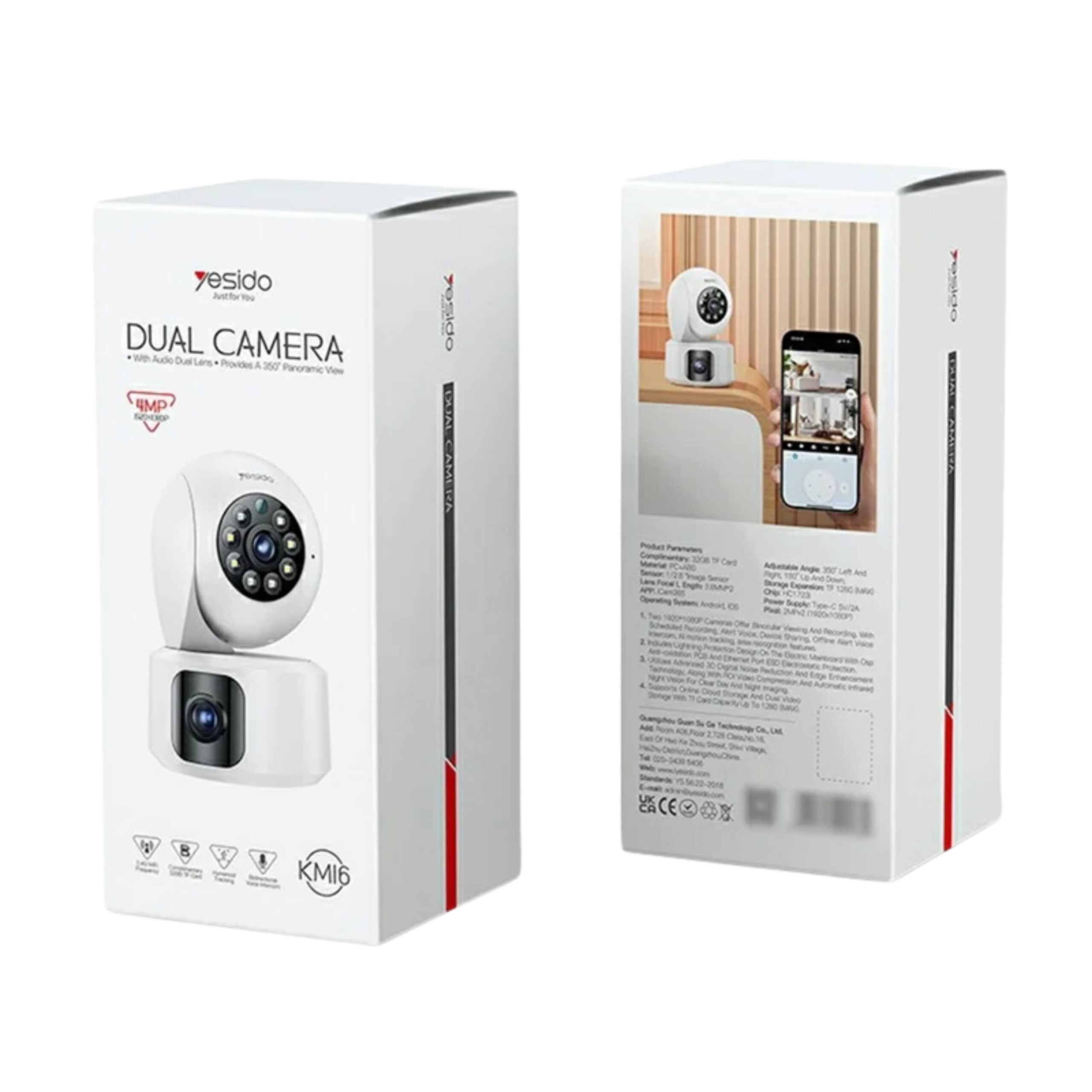 YESIDO KM16 Indoor Dual Lens Security Camera