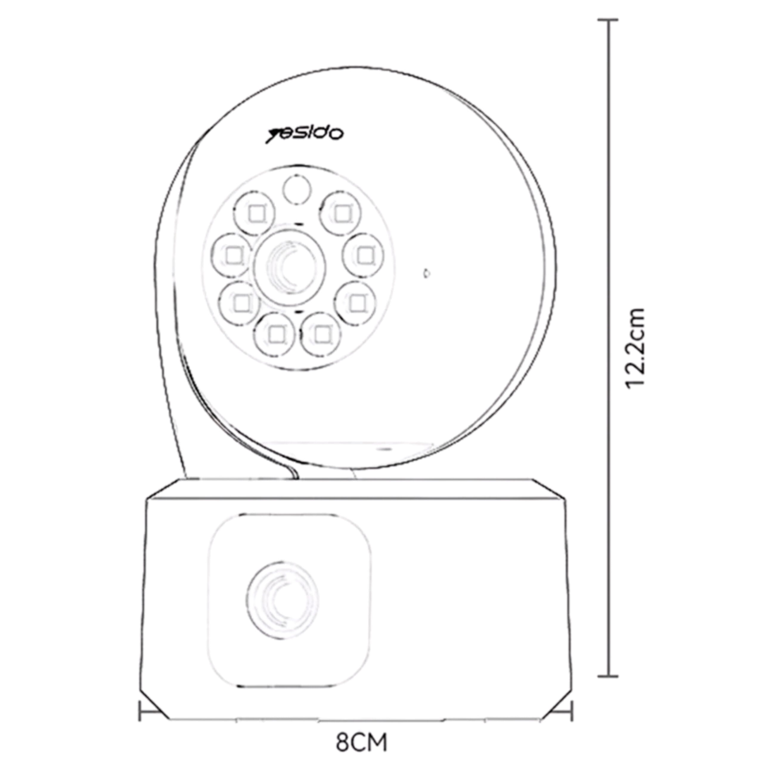 YESIDO KM16 Indoor Dual Lens Security Camera