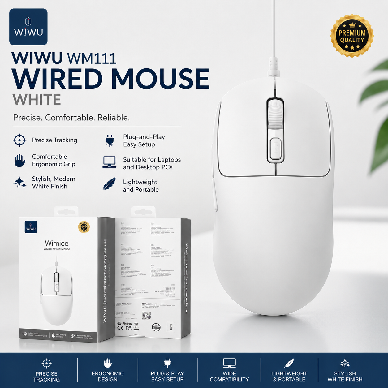 WIWU USB wired optical mouse