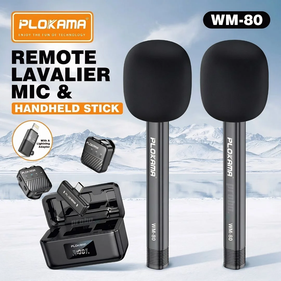 Plokama WM-80 handheld microphone stick