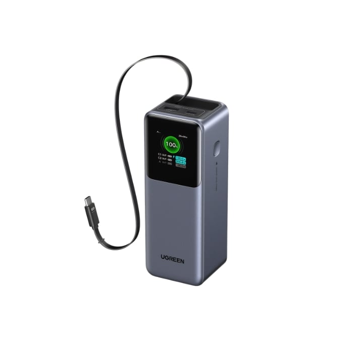 UGREEN 55987B 165W Power Bank with Retractable USB-C Cable