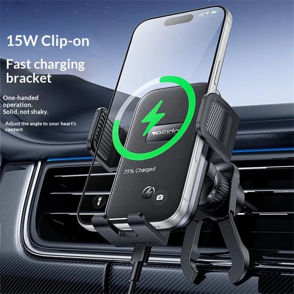 YESIDO C318 15W wireless car phone holder