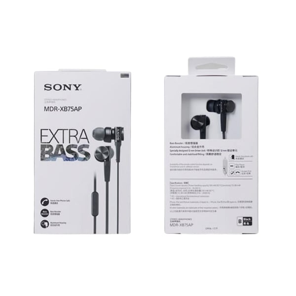 Sony MDR-XB75AP Extra Bass Wired Earphones with Mic