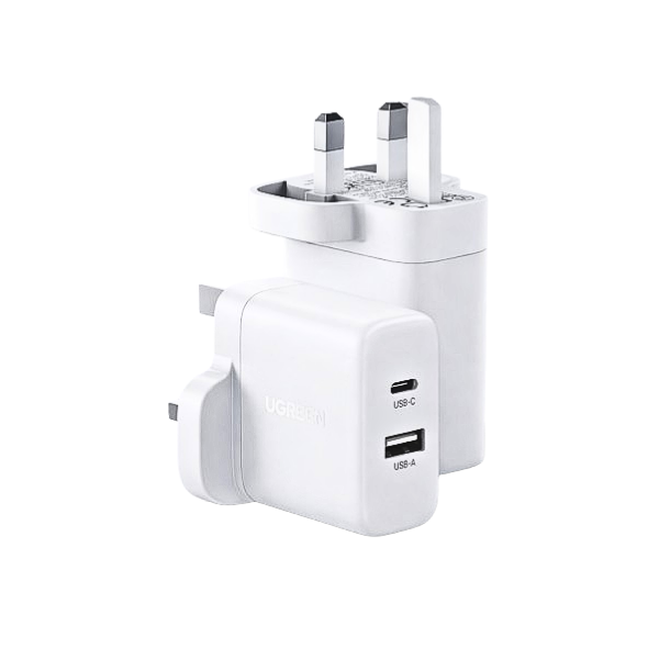 UGREEN 45315 20W 2-Port Fast Charger UK White
