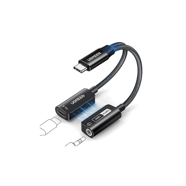 UGREEN 25837 2-in-1 Audio Adapter C to 3.5mm with PD
