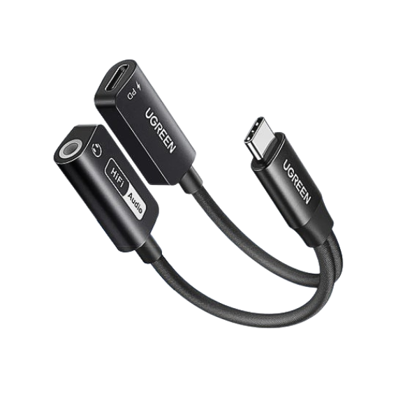 UGREEN 25837 2-in-1 Audio Adapter C to 3.5mm with PD