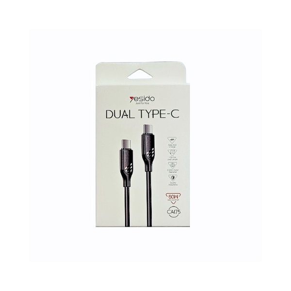 YESIDO CA175 C-C 60W Fast Charging Cable 1M
