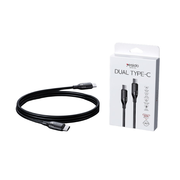 YESIDO CA175 C-C 60W Fast Charging Cable 1M