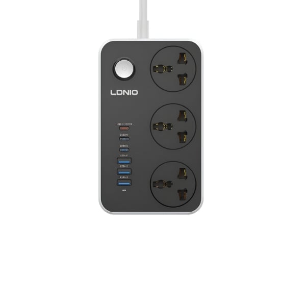 LDNIO SC3604C 3 Power Socket with 6 USB Ports