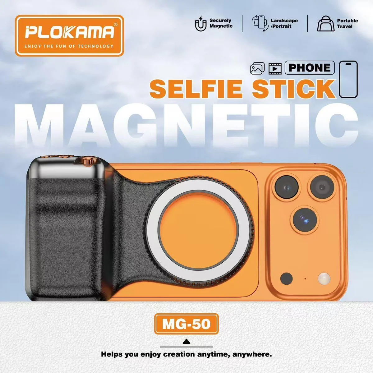 Plokama MG-50 magnetic selfie stick
