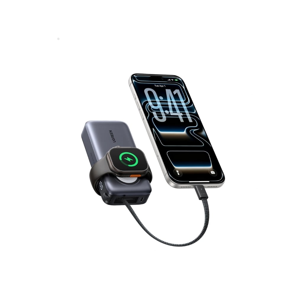 UGREEN 55434B 30W 10000mAh Power Bank with Apple Watch Charger