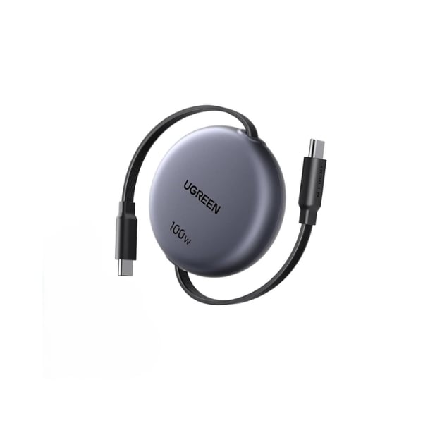 UGREEN 65905 100W USB-C to USB-C Fast Charging Retractable Cable – 1M