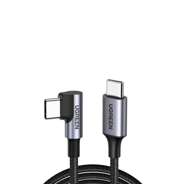 UGREEN 80714 60W Angled USB-C Cable 3m – Black